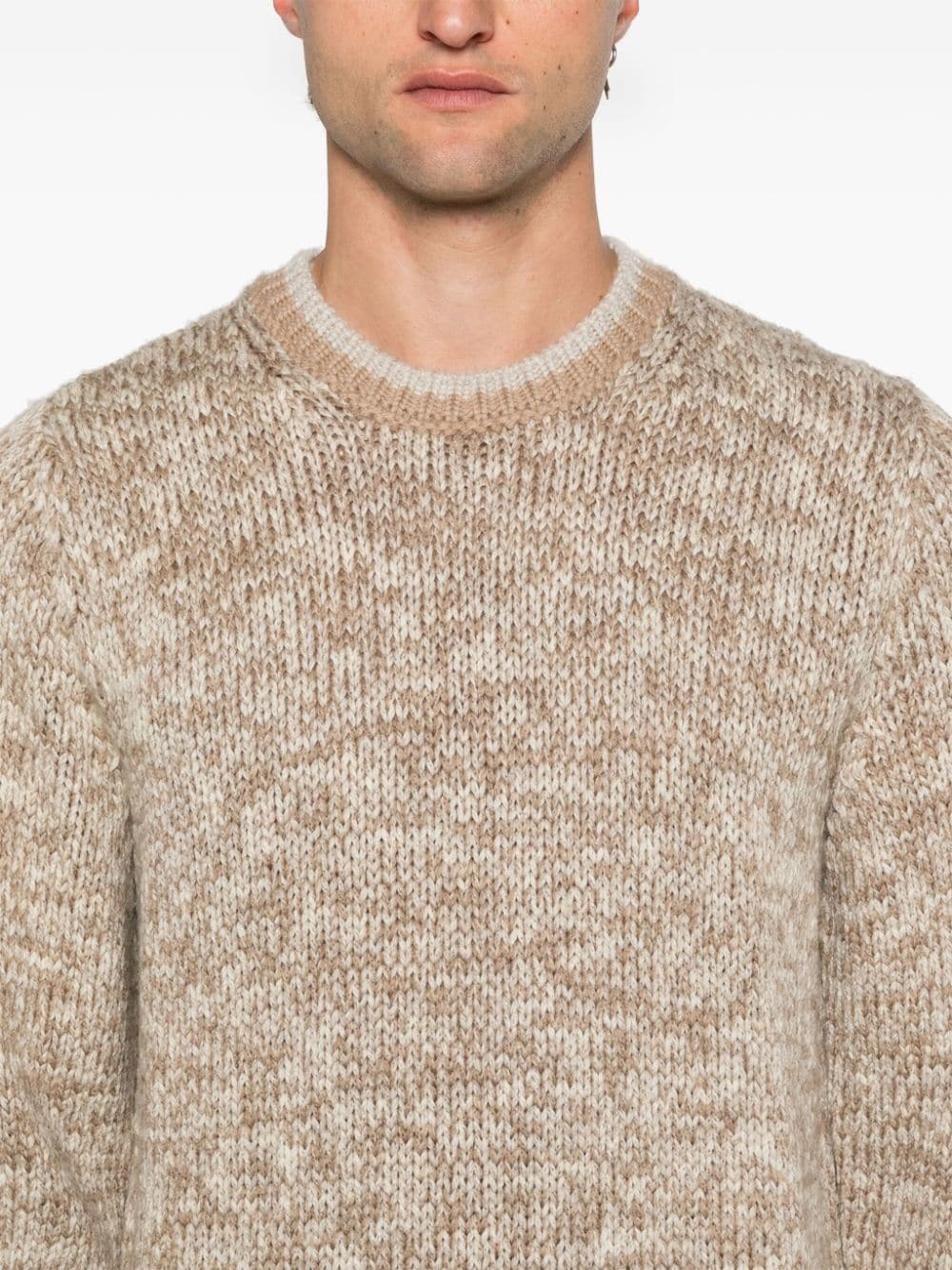 marl-knit sweater - 5