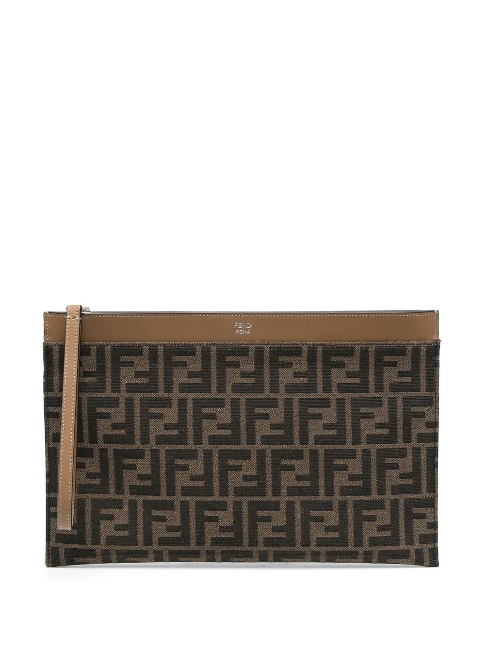 monogram-pattern clutch bag - 1