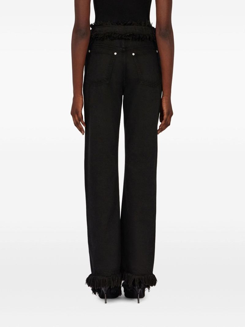 fringed straight-leg jeans 4