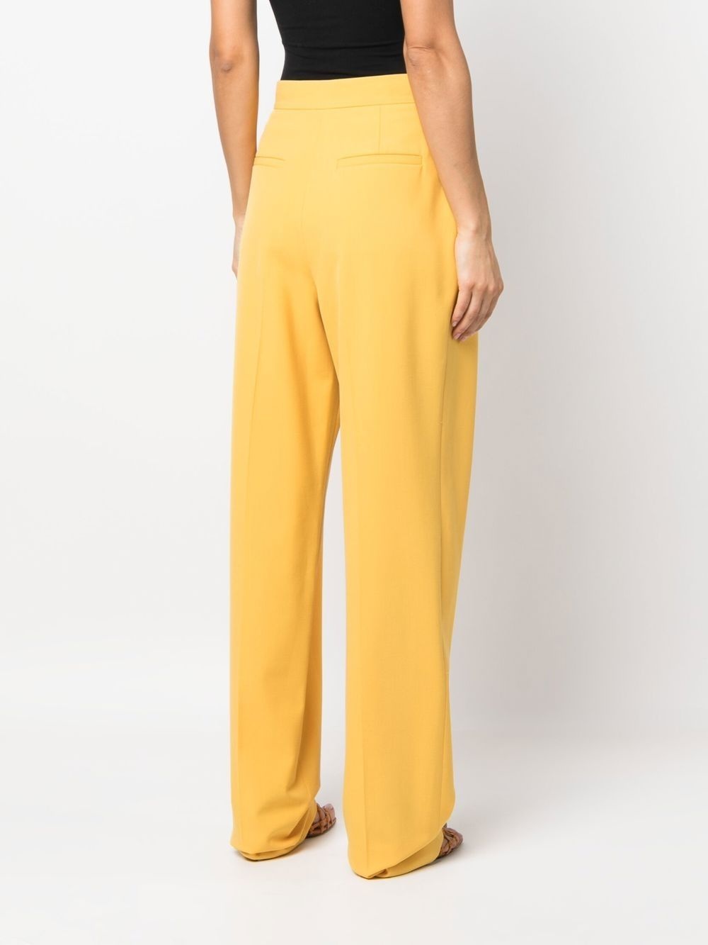 pleated straight-leg trousers - 4