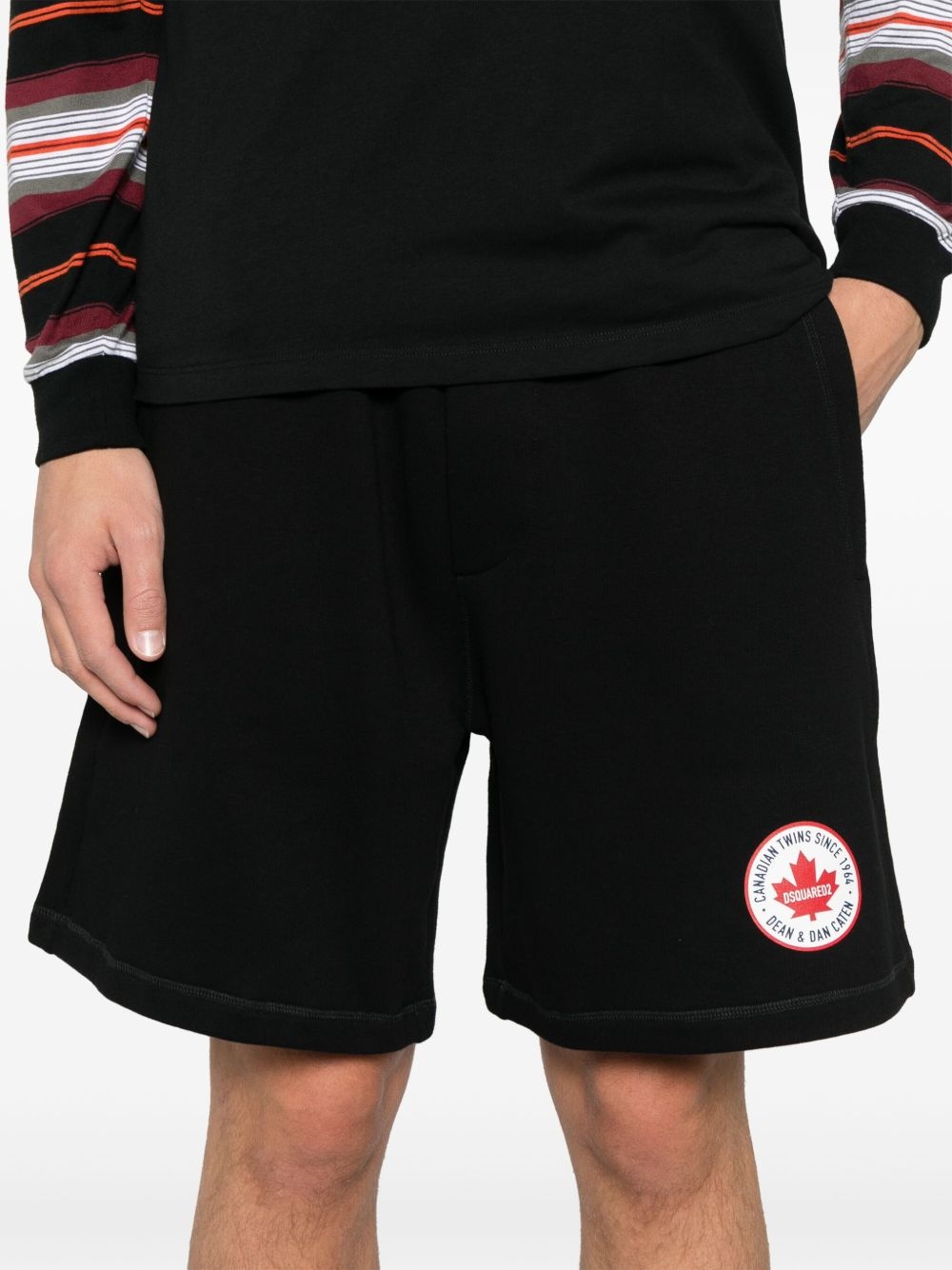 logo-print track shorts - 5