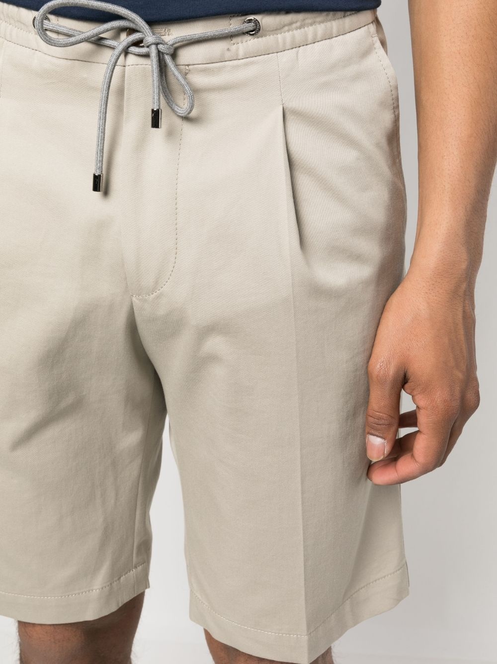 drawstring-waist chino shorts - 5