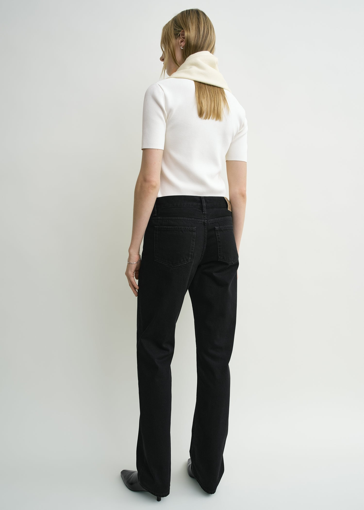 Low straight denim black - 4
