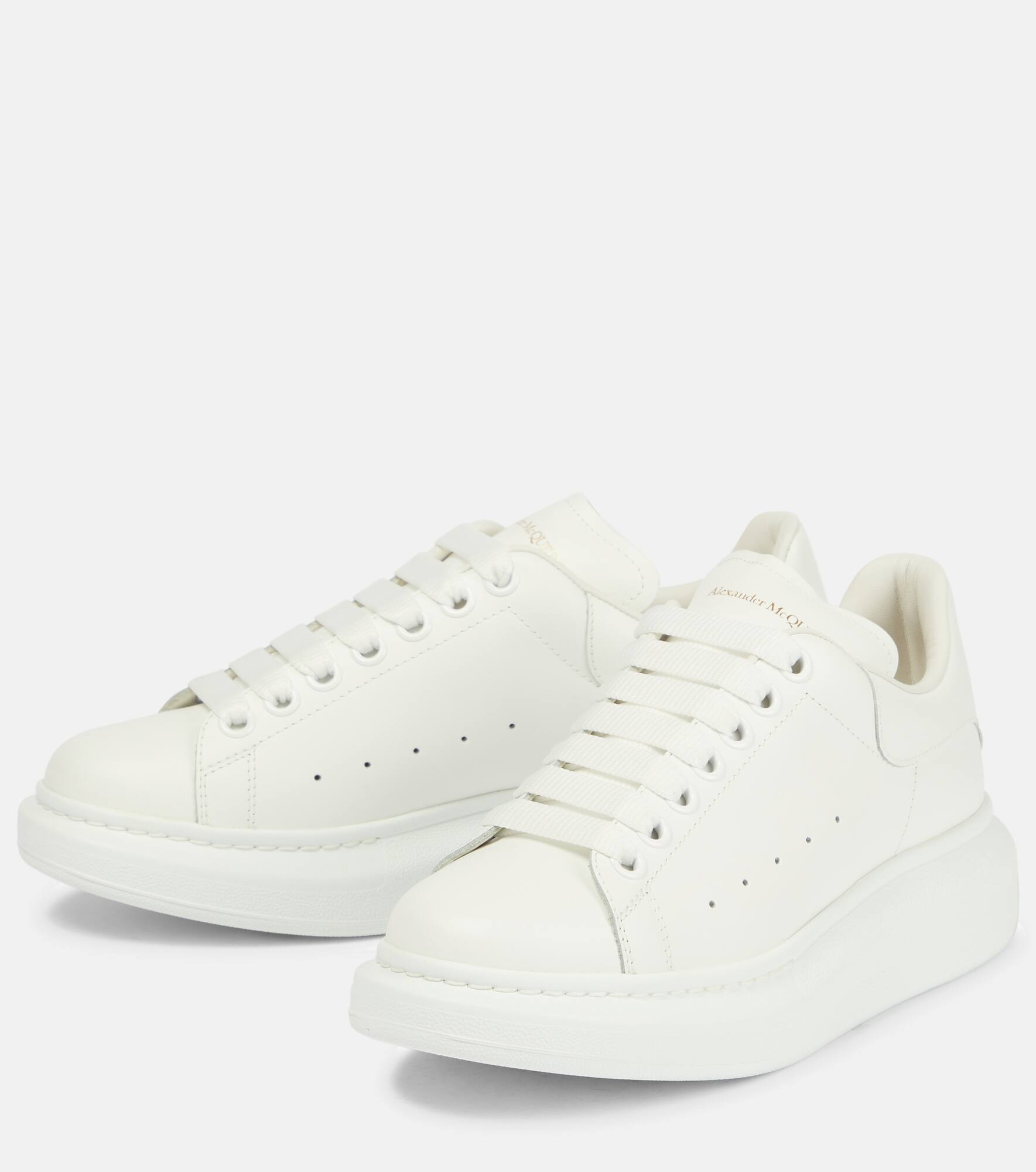 Oversized leather sneakers - 5
