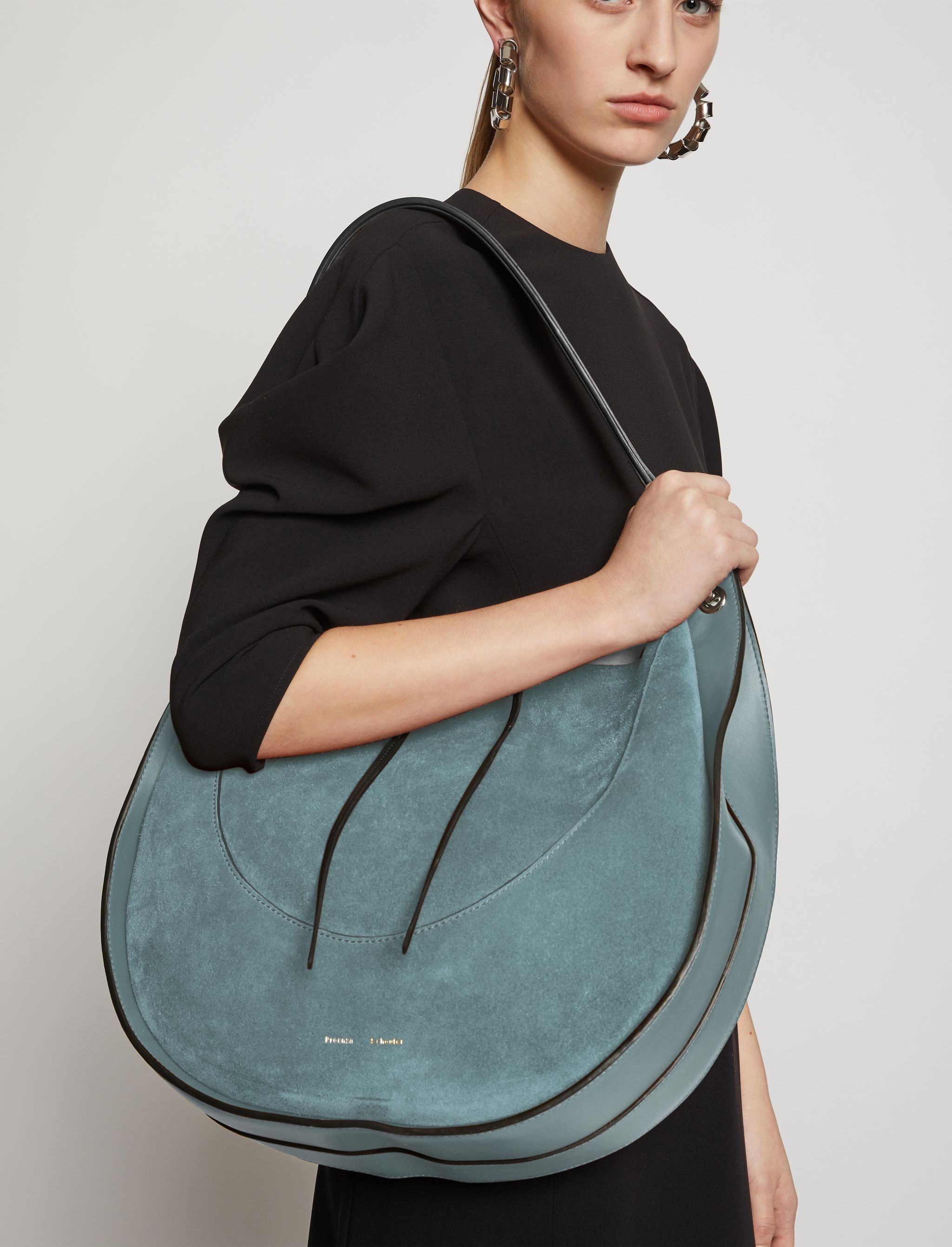 Large Arch Suede Shoulder Bag - 2
