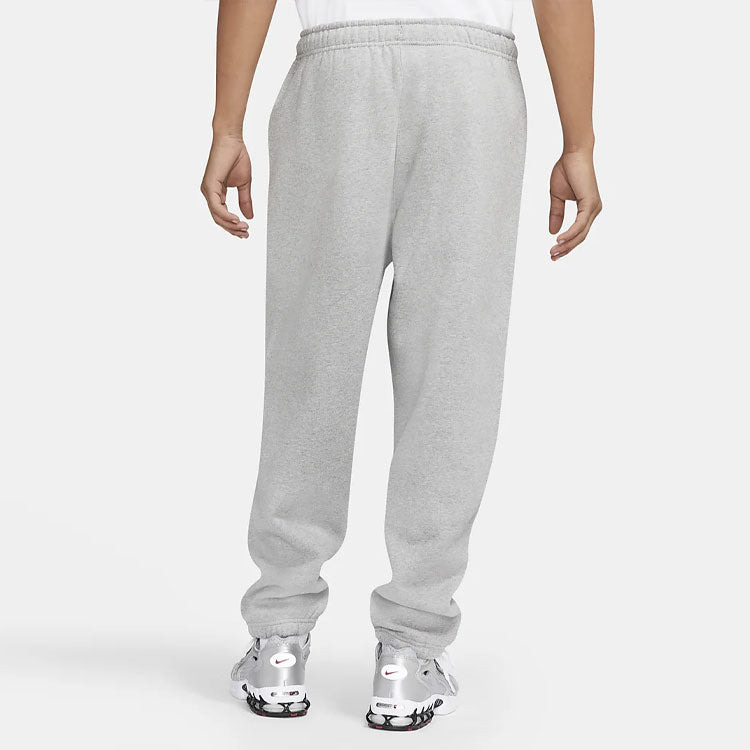 Men's Nike Logo Embroidered Fleece Lined Bundle Feet Sports Pants/Trousers/Joggers Gray CW5460-063 - 4