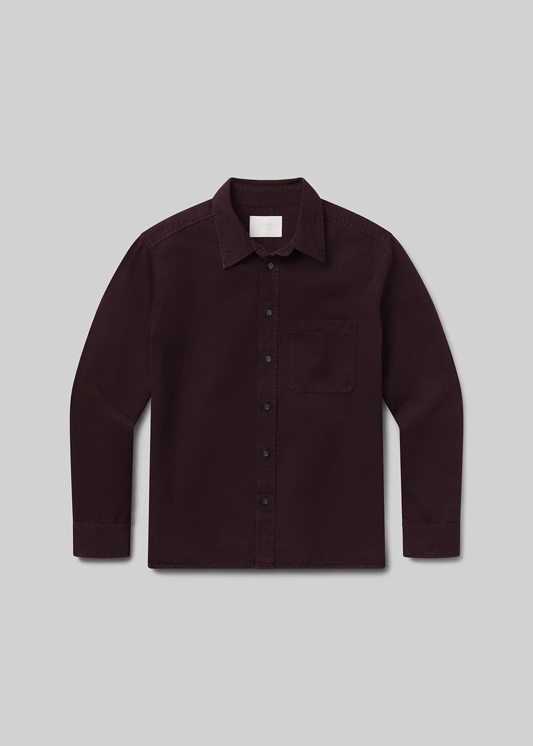 Long Sleeve Cairo Shirt In Burgundy - 1