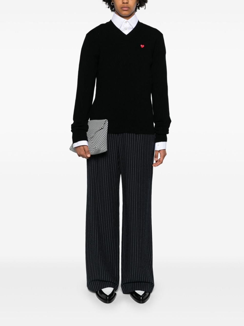 logo-patch wool jumper - 3