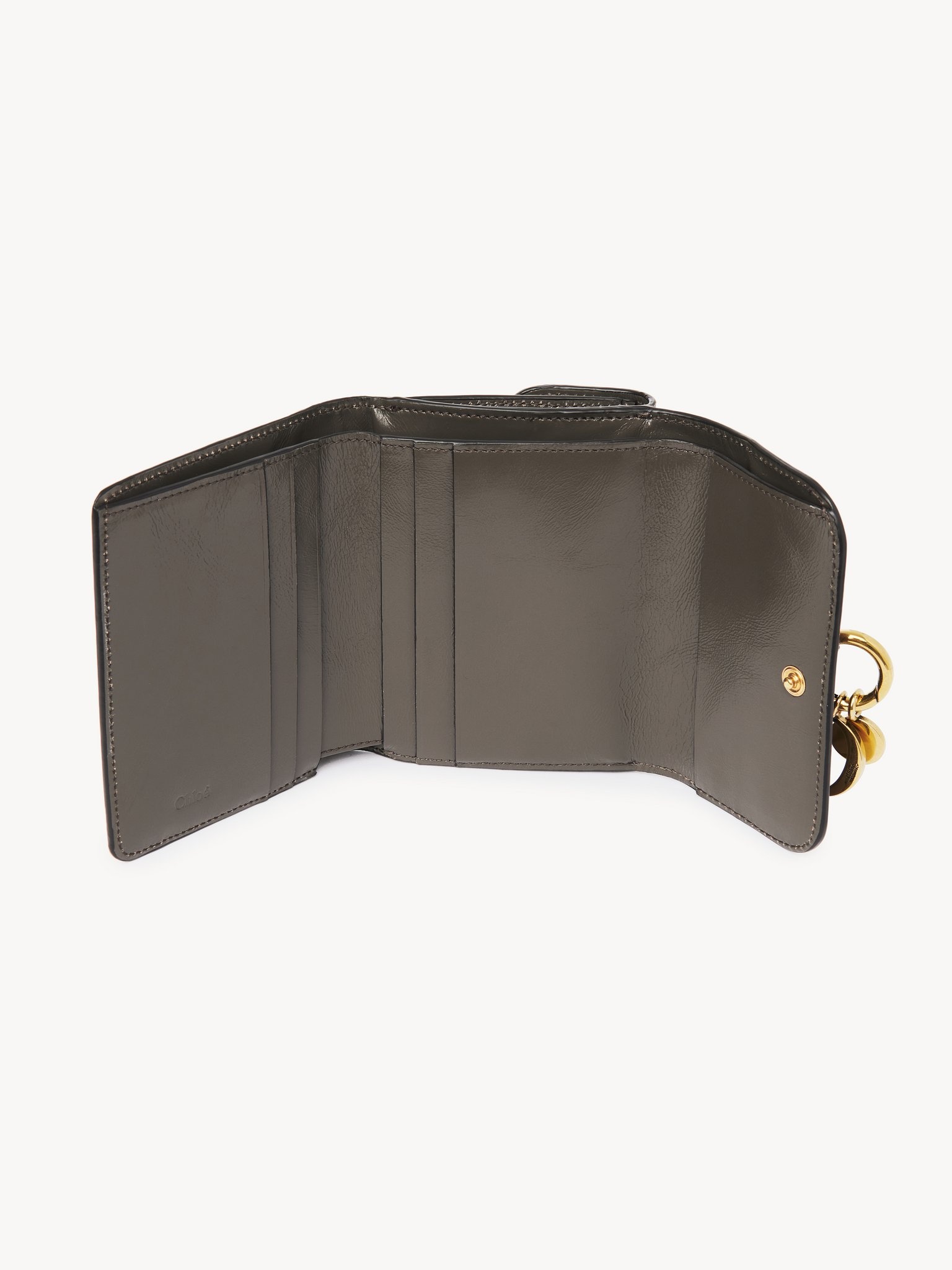 SMALL ALPHABET TRI-FOLD IN SHINY LEATHER - 3