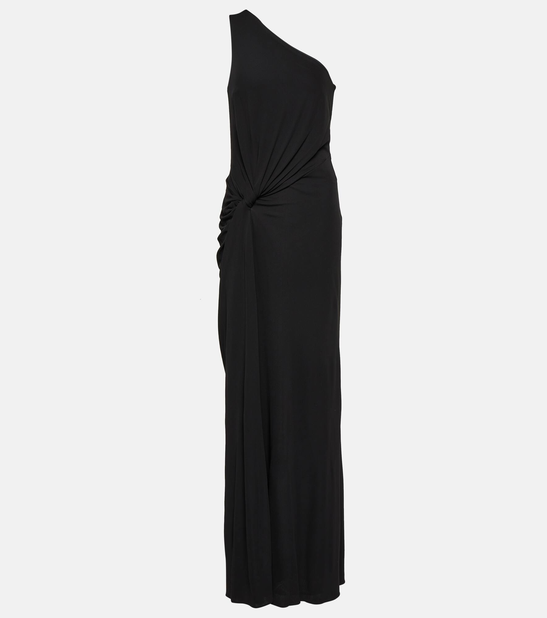 Gathered crêpe jersey maxi dress - 1