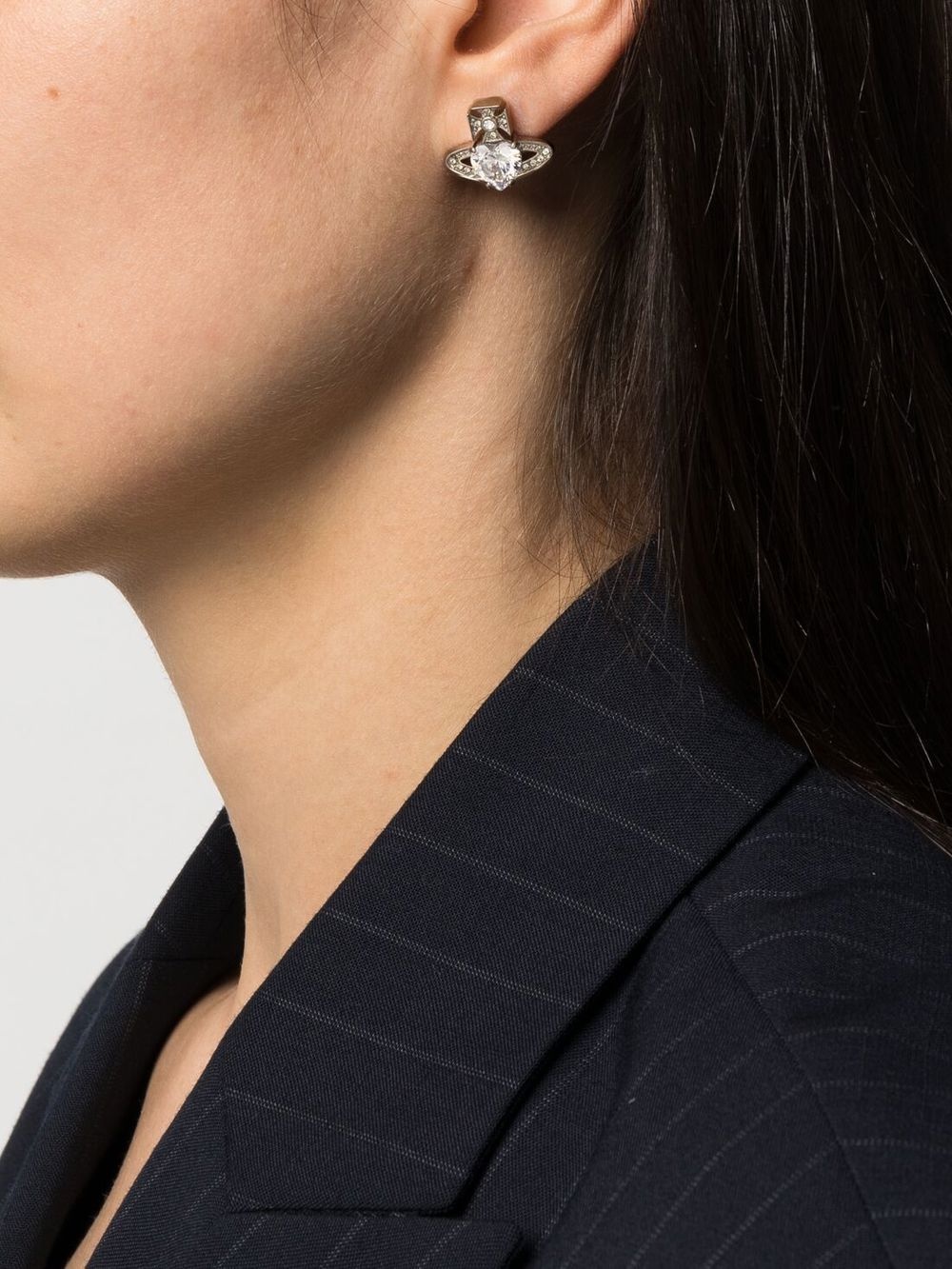 embellished Orb-plaque earrings - 2