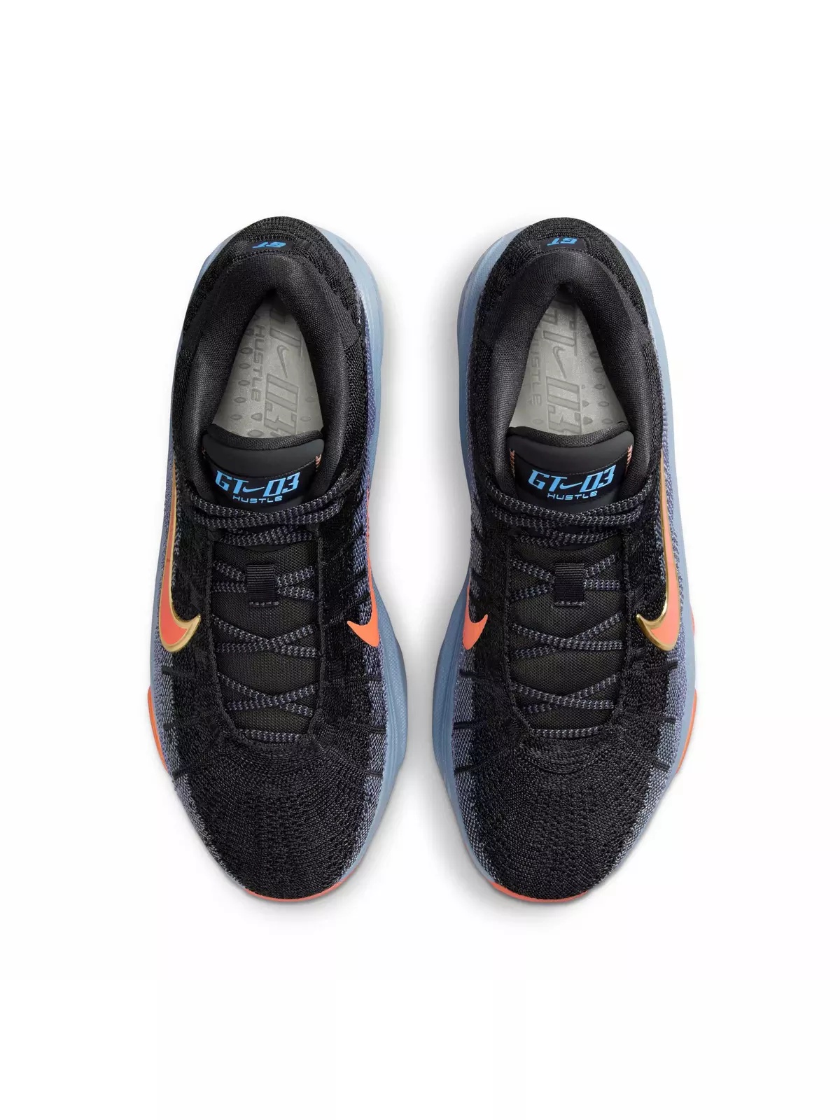 G.T. Hustle 3 "Anthracite/Ashen Slate/Metallic Gold/Light Wild Mango" Men's Basketball Shoe - 4