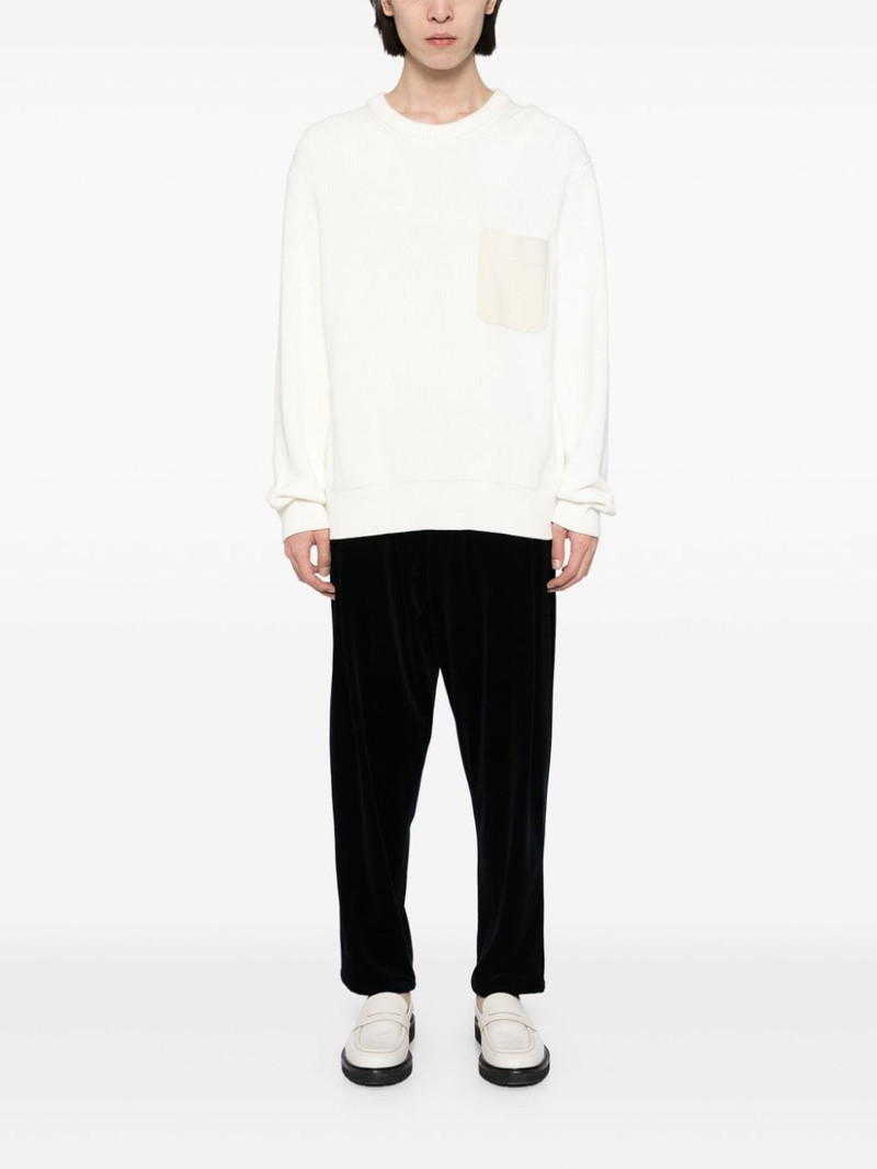GIORGIO ARMANI Chenille drawstring trousers outlook