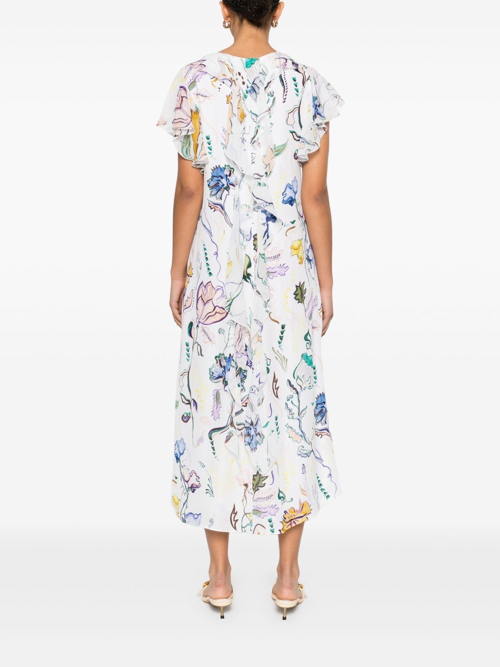 Floral Twist midi dress - 4