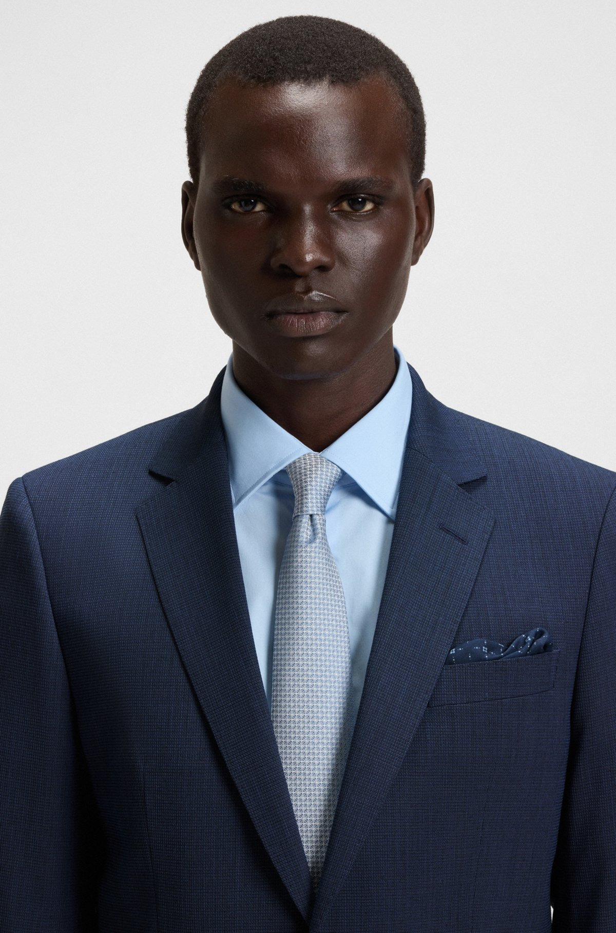 SILK-BLEND TIE WITH MICRO PATTERN - 2