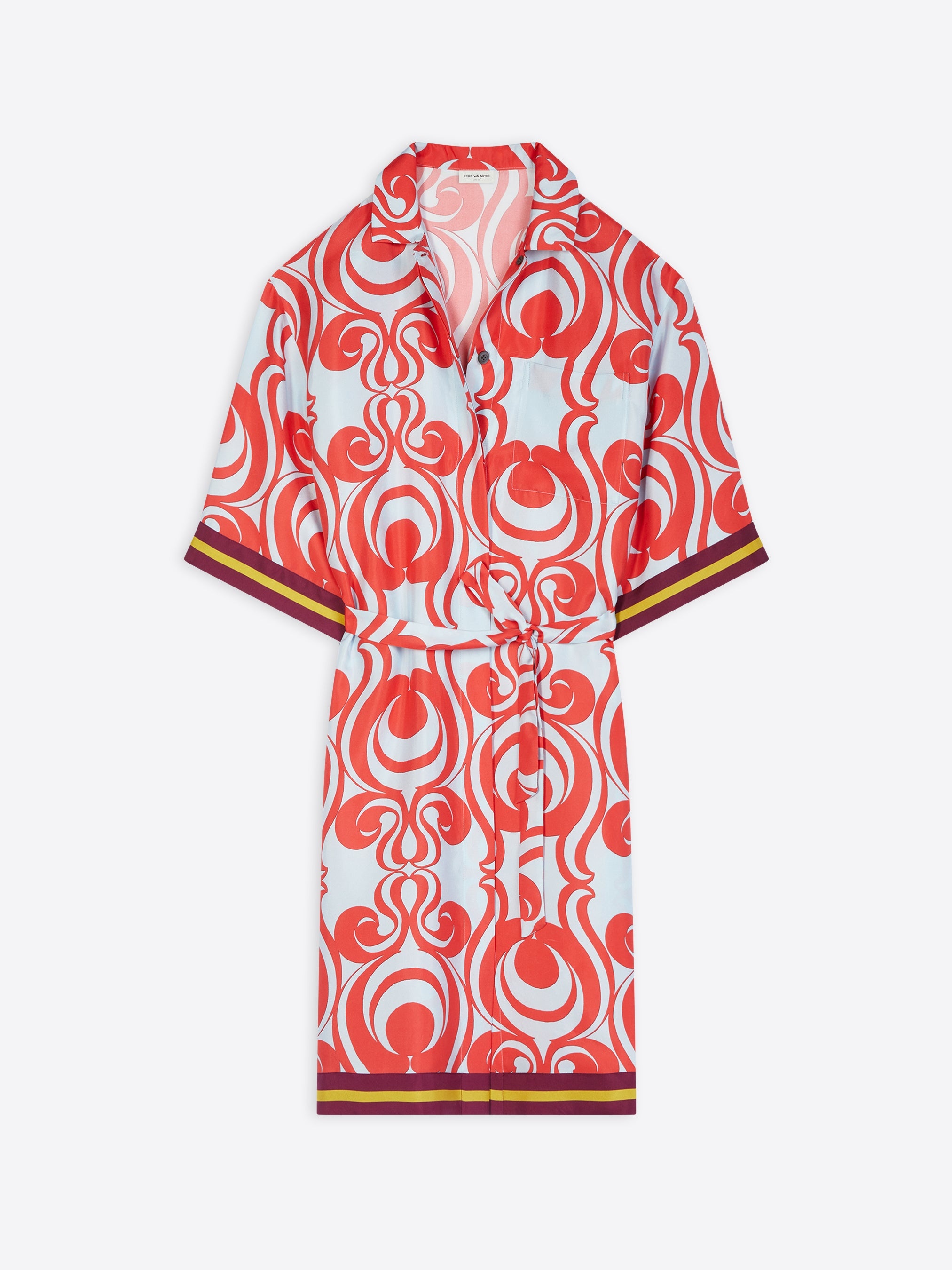 SILK SHIRT DRESS - 1