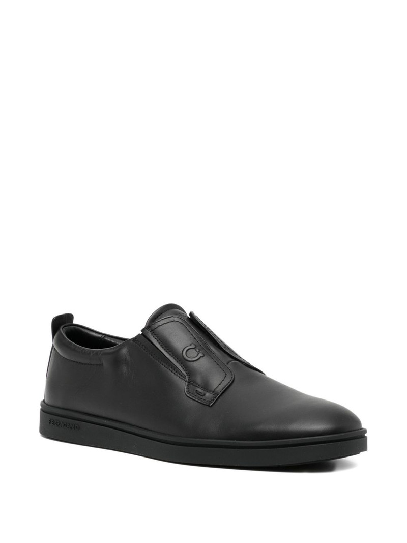 FERRAGAMO leather slip-on sneakers outlook