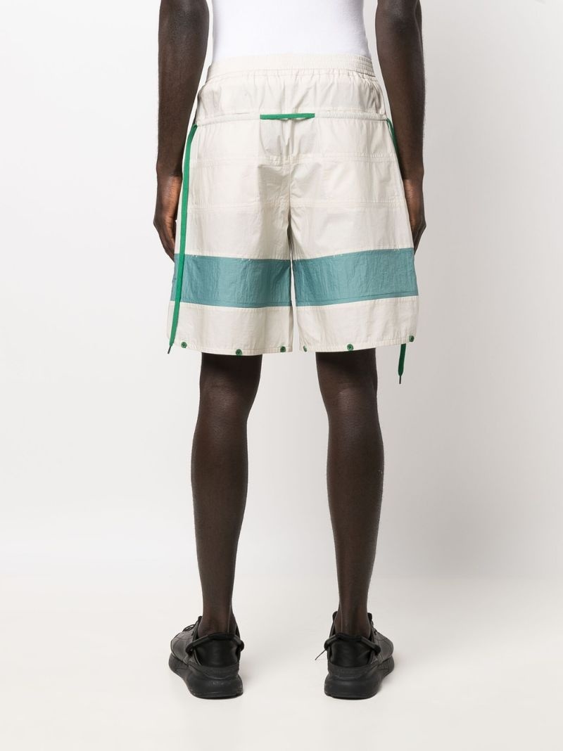 two-tone panelled shorts - 4