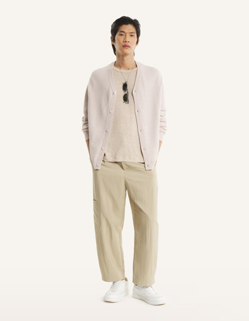 Maison Kitsuné TEXTURED MERINO COTTON CARDIGAN outlook