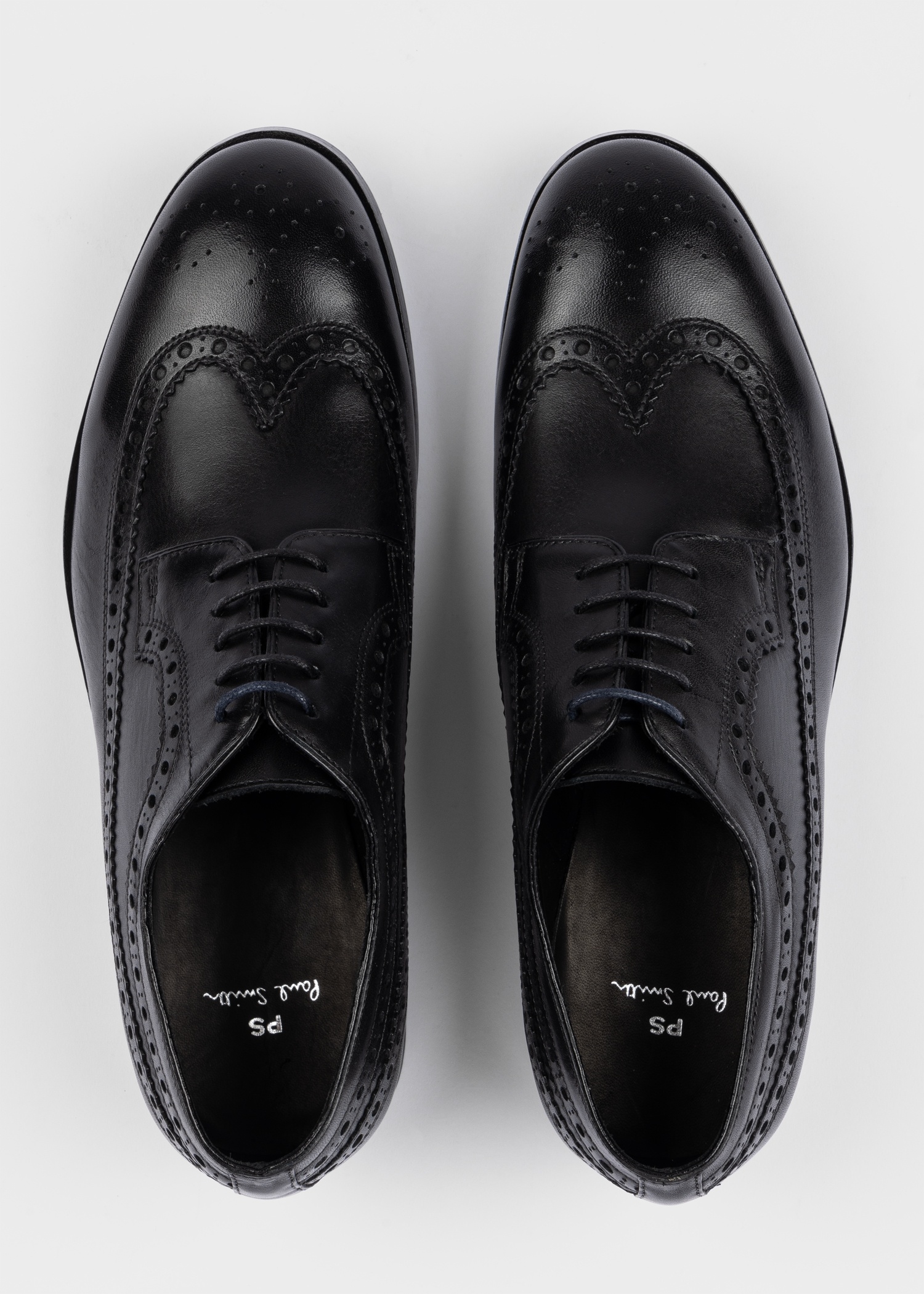 Black Leather 'Ark' Brogues - 5