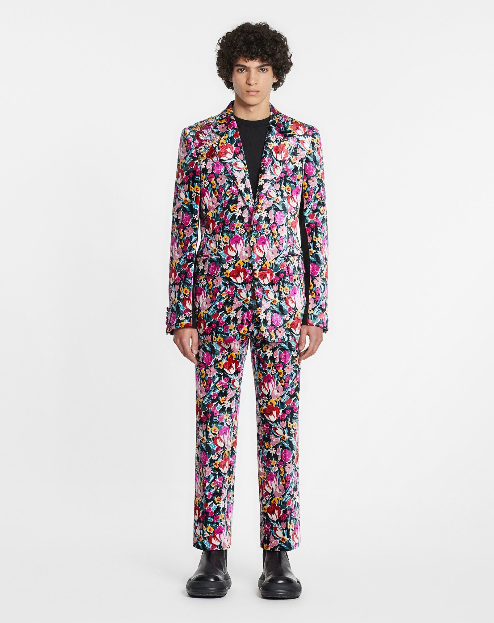 STRAIGHT PANTS WITH TULIP PRINT - 2