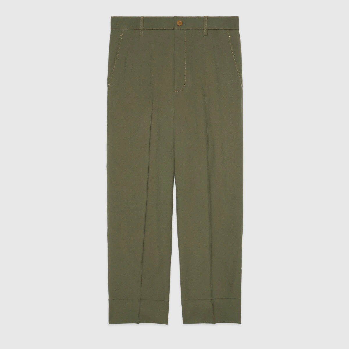 Gabardine wrinkle pant with Gucci logo - 1