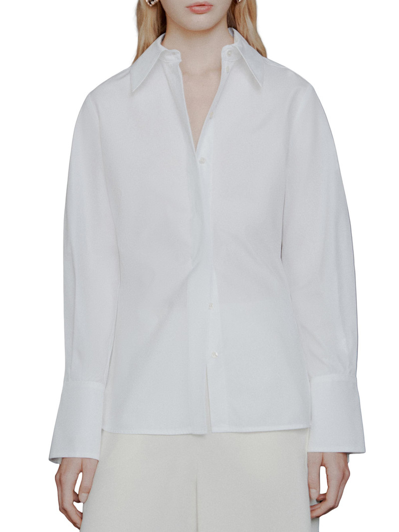 Women's Cotton Poplin Shirt - Optical White 3