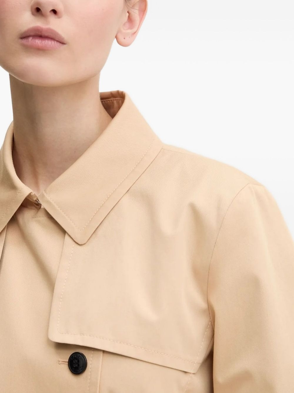belted double-breasted trench coat - 4