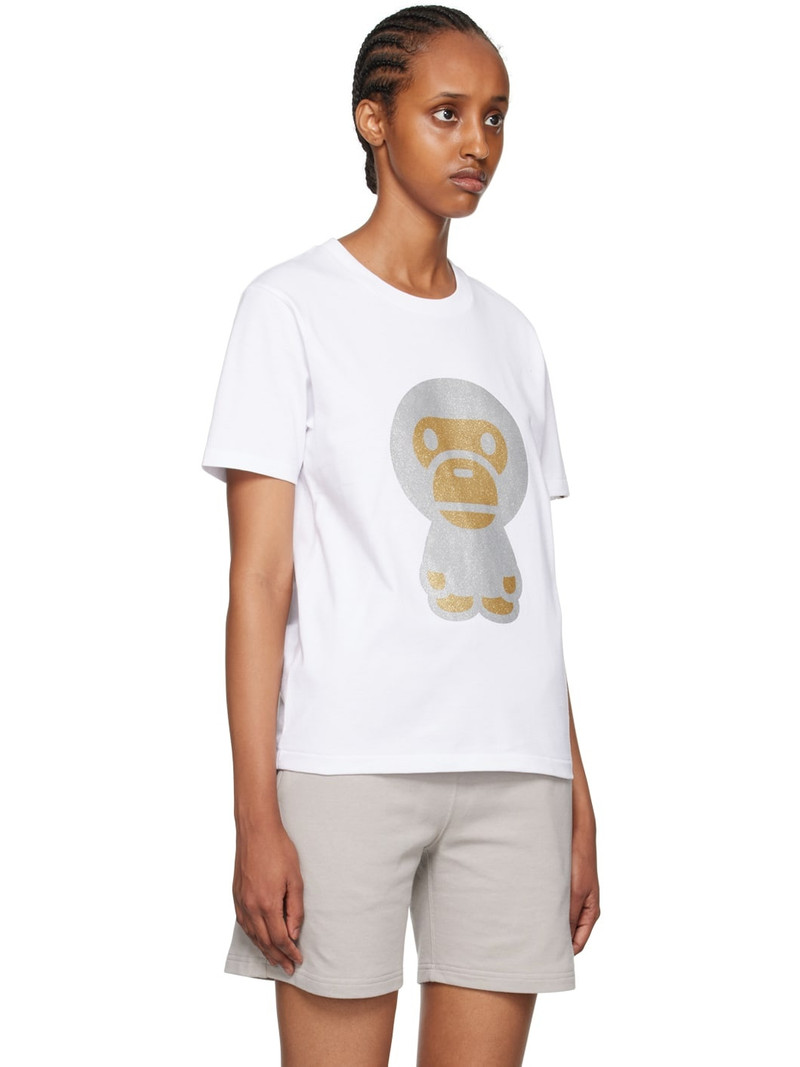 White Glitter Big Baby Milo T-Shirt 2