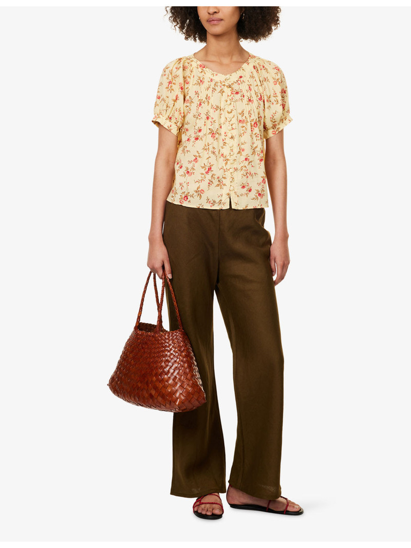 Reformation Gale Mid-Rise Linen Trousers outlook