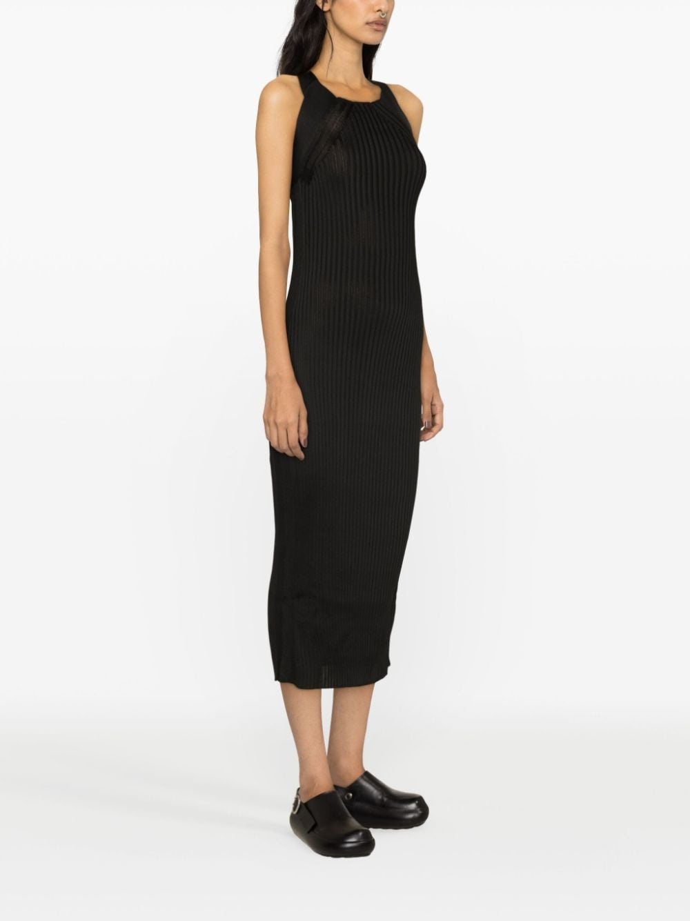 ribbed-knit midi dress - 4