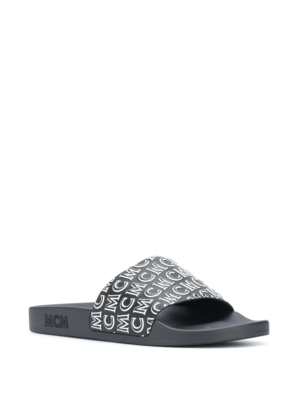 monogram logo pool slides - 2