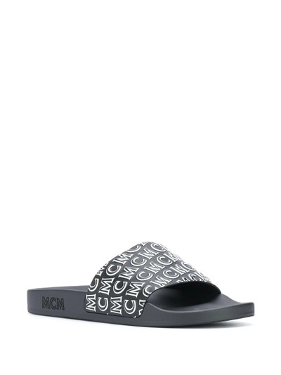 MCM monogram logo pool slides outlook