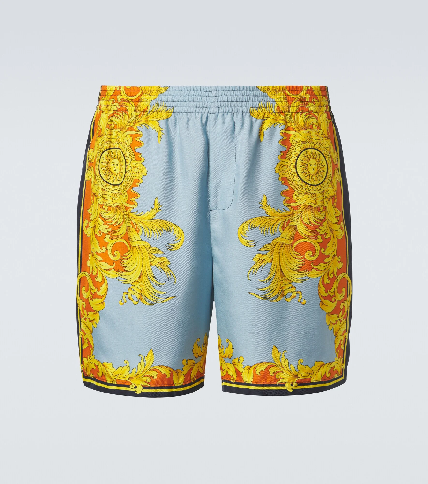 Printed silk shorts - 1