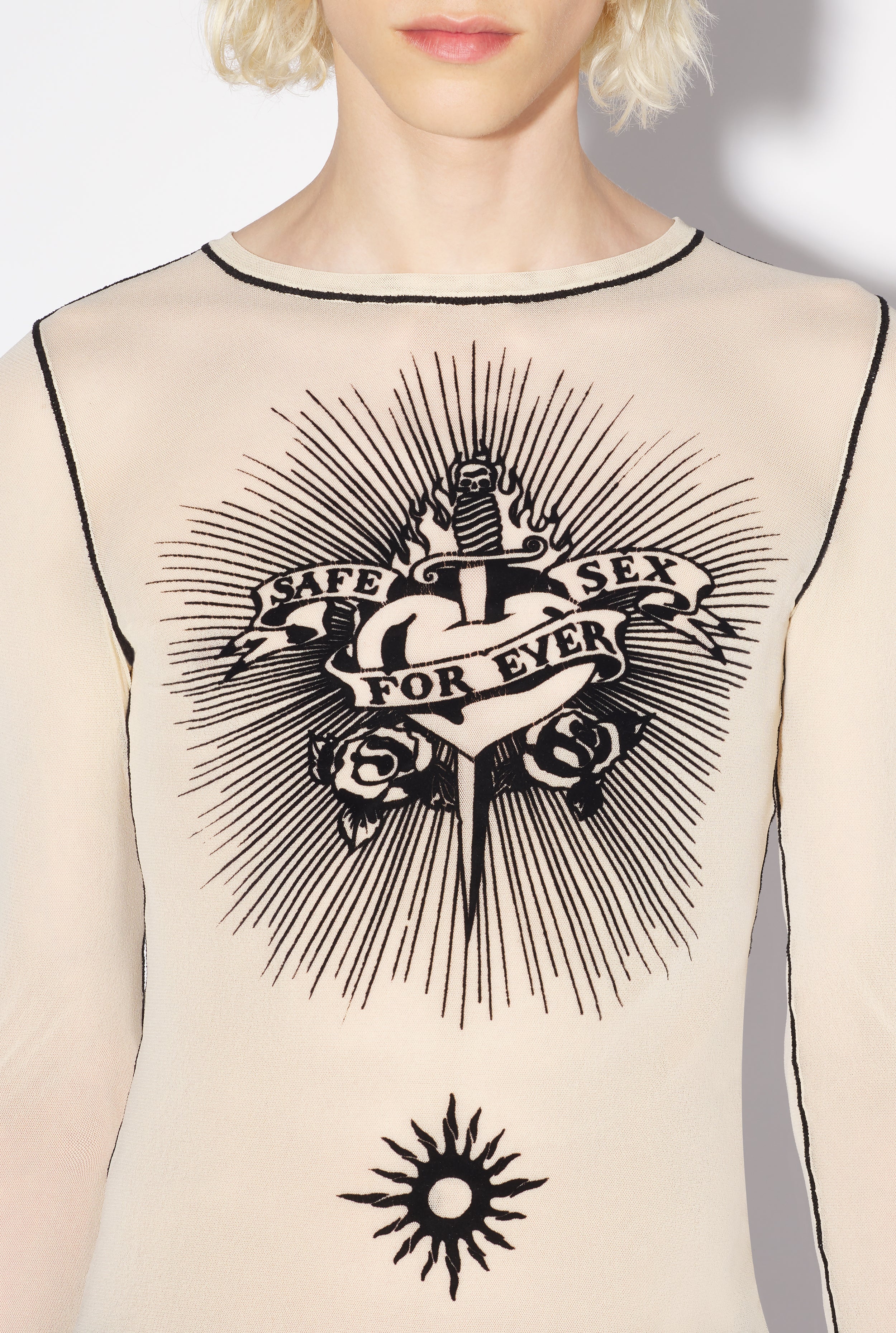 THE WHITE SAFE SEX TATTOO TOP - 4