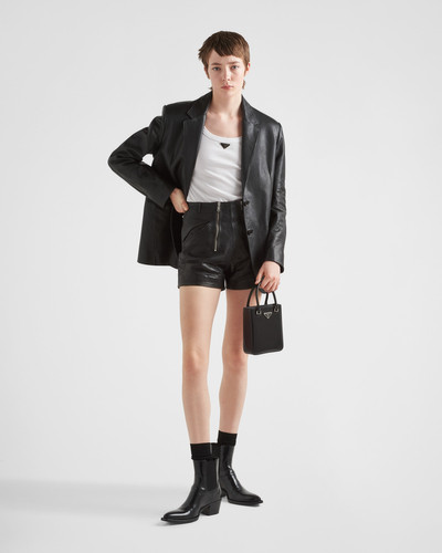 Prada Leather shorts outlook