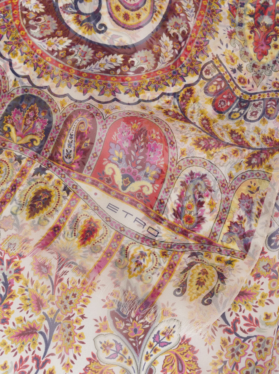 PAISLEY PRINT CHIFFON SCARF - 3