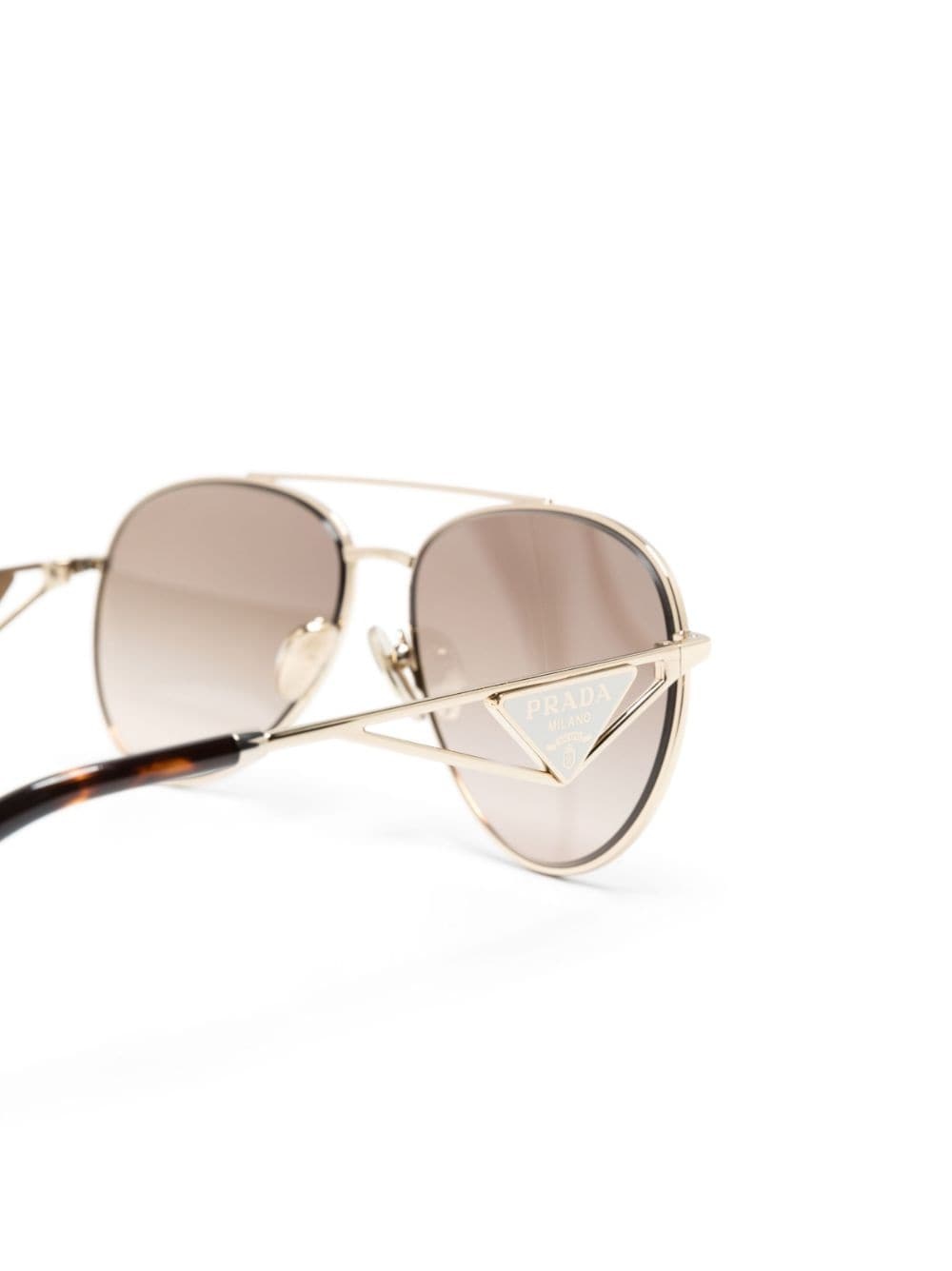 enamel-triangle pilot-frame sunglasses - 3