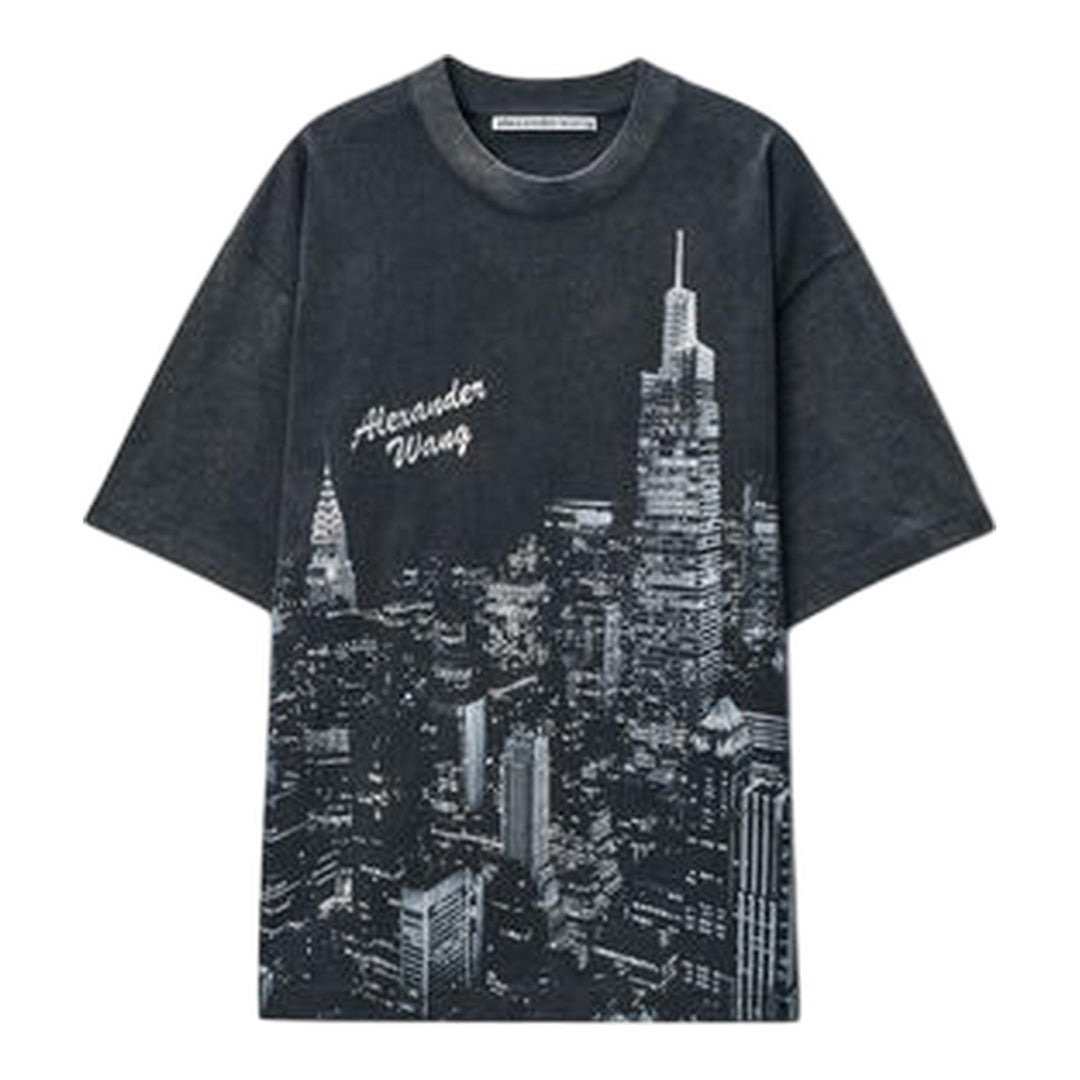 NY Skyline Crystal Hotfix T-Shirt - 1