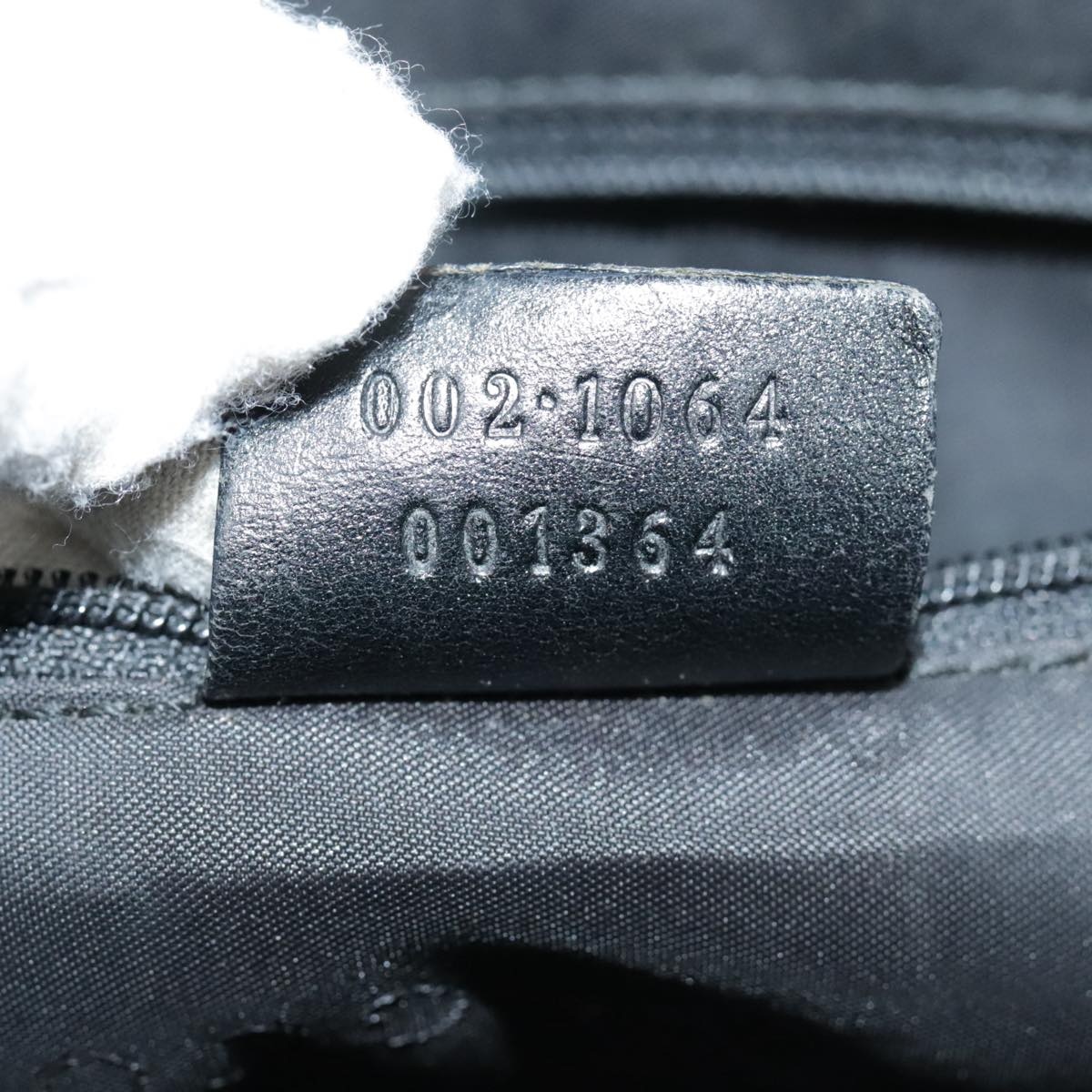 GUCCI Jackie Hand Bag Nylon Black Silver 002 002 - 10