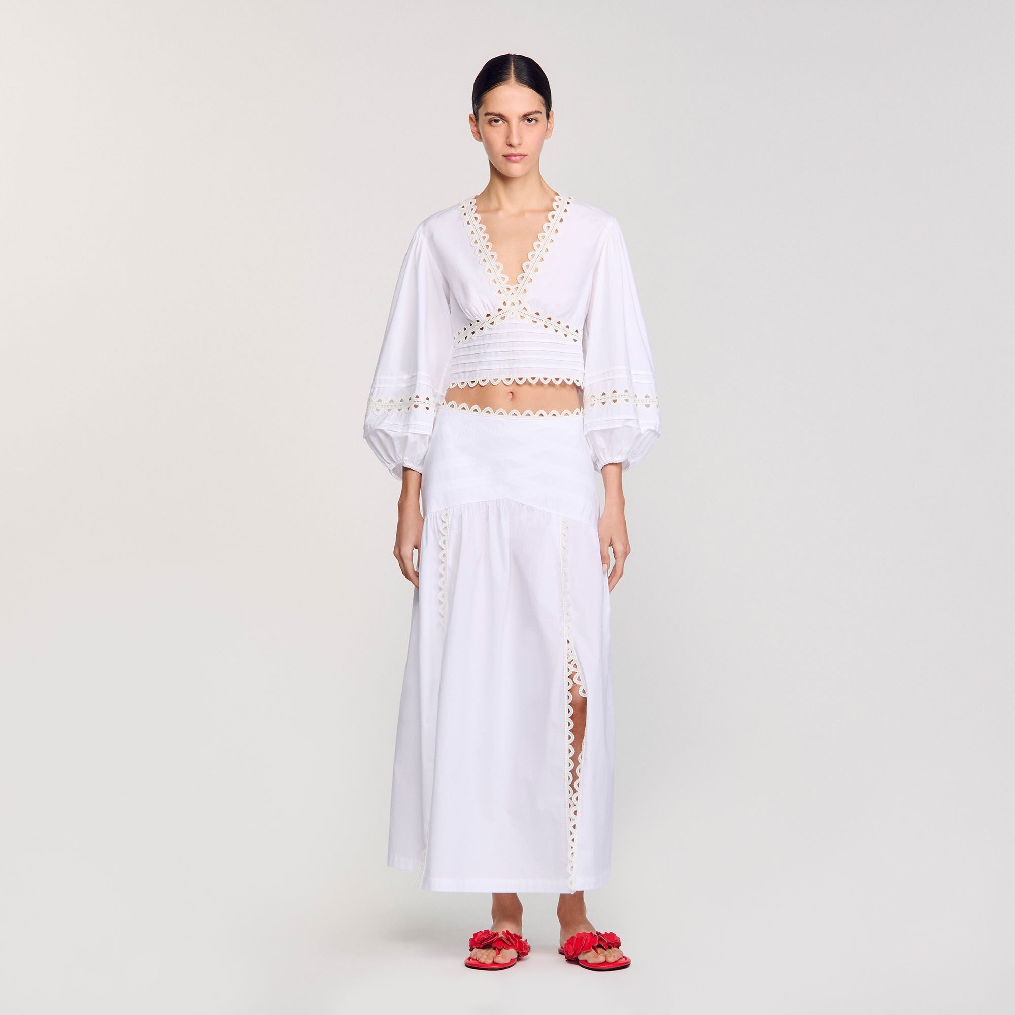 MAXI POPLIN SKIRT - 1