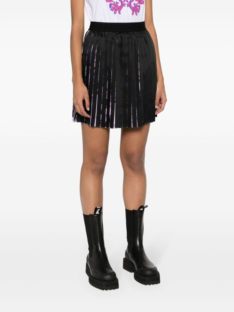 Watercolour Barocco pleated mini skirt 3