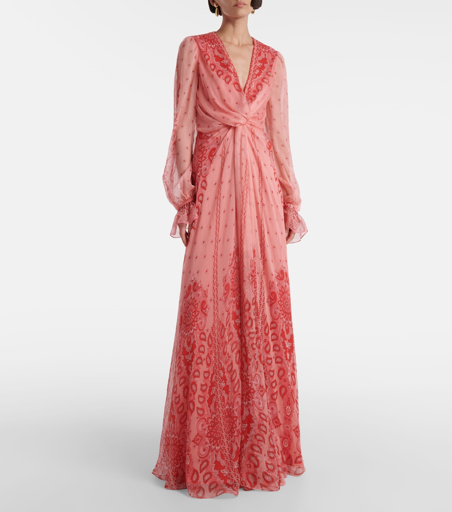Printed silk gown - 2