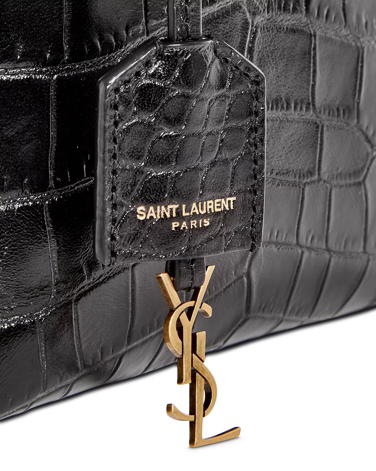 Paris Mini Toy Shopping Bag in Crocodile-Embossed Leather - 9