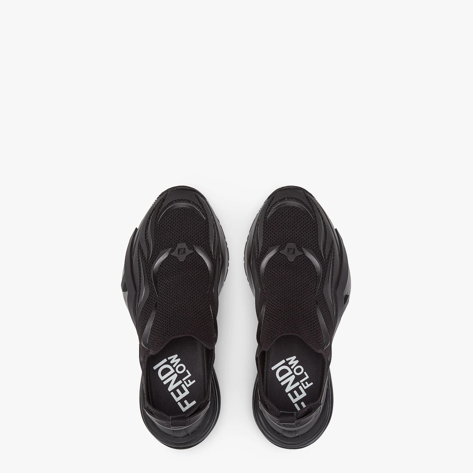 Black mesh running sneakers - 4