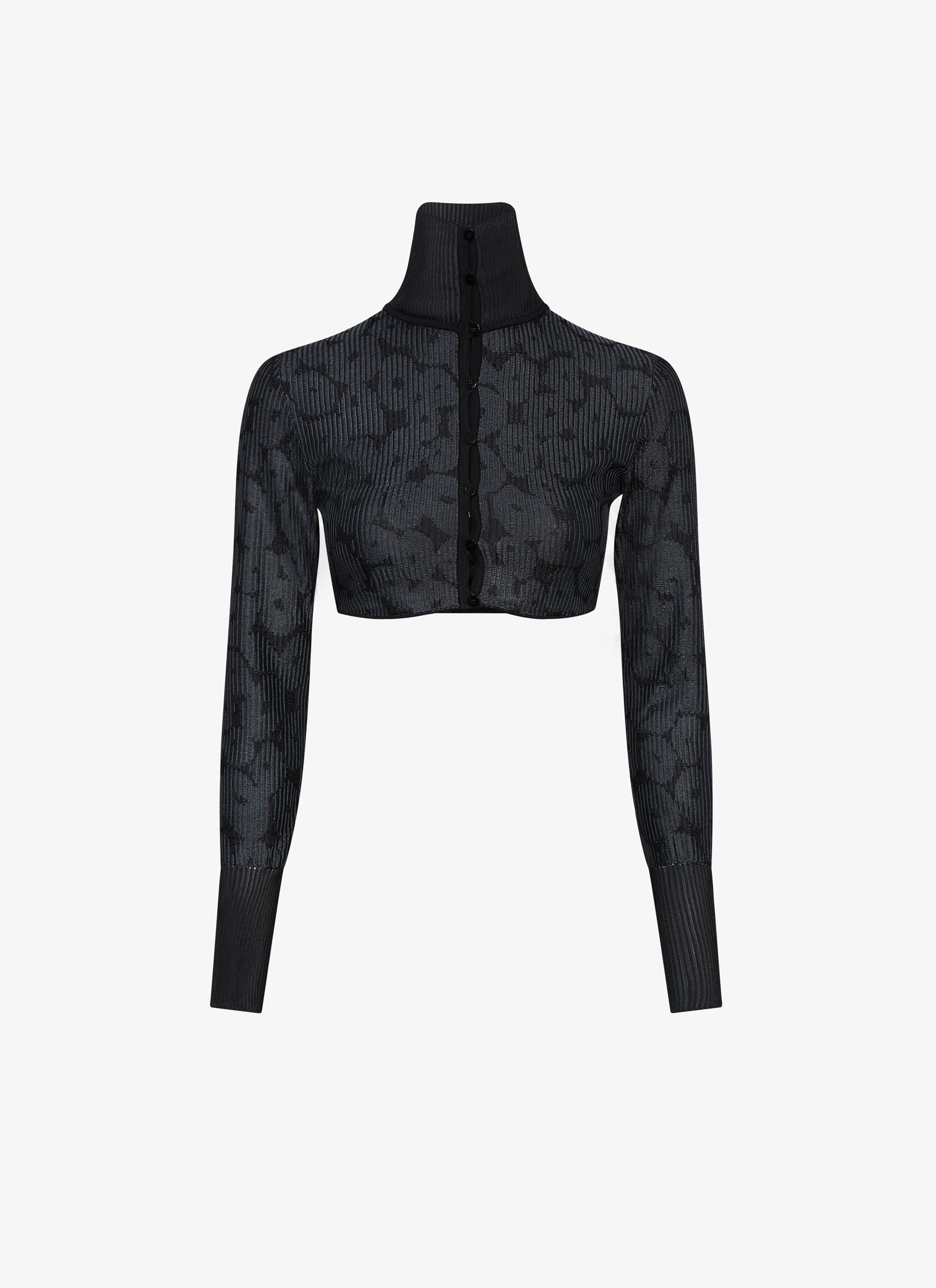 JACQUARD CRINOLINE CARDIGAN - 1