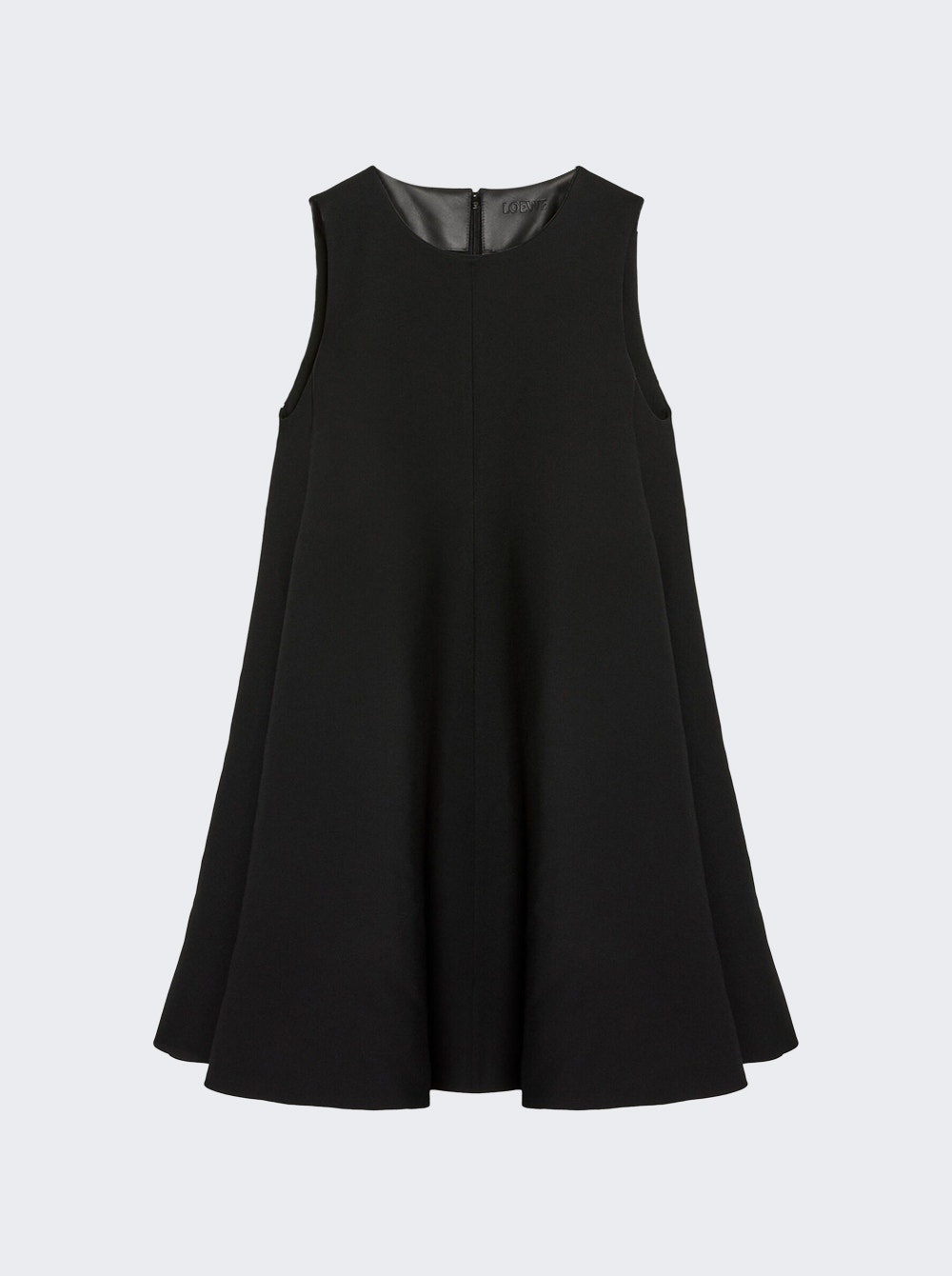 Silk and Wool Mini Dress Black - 1