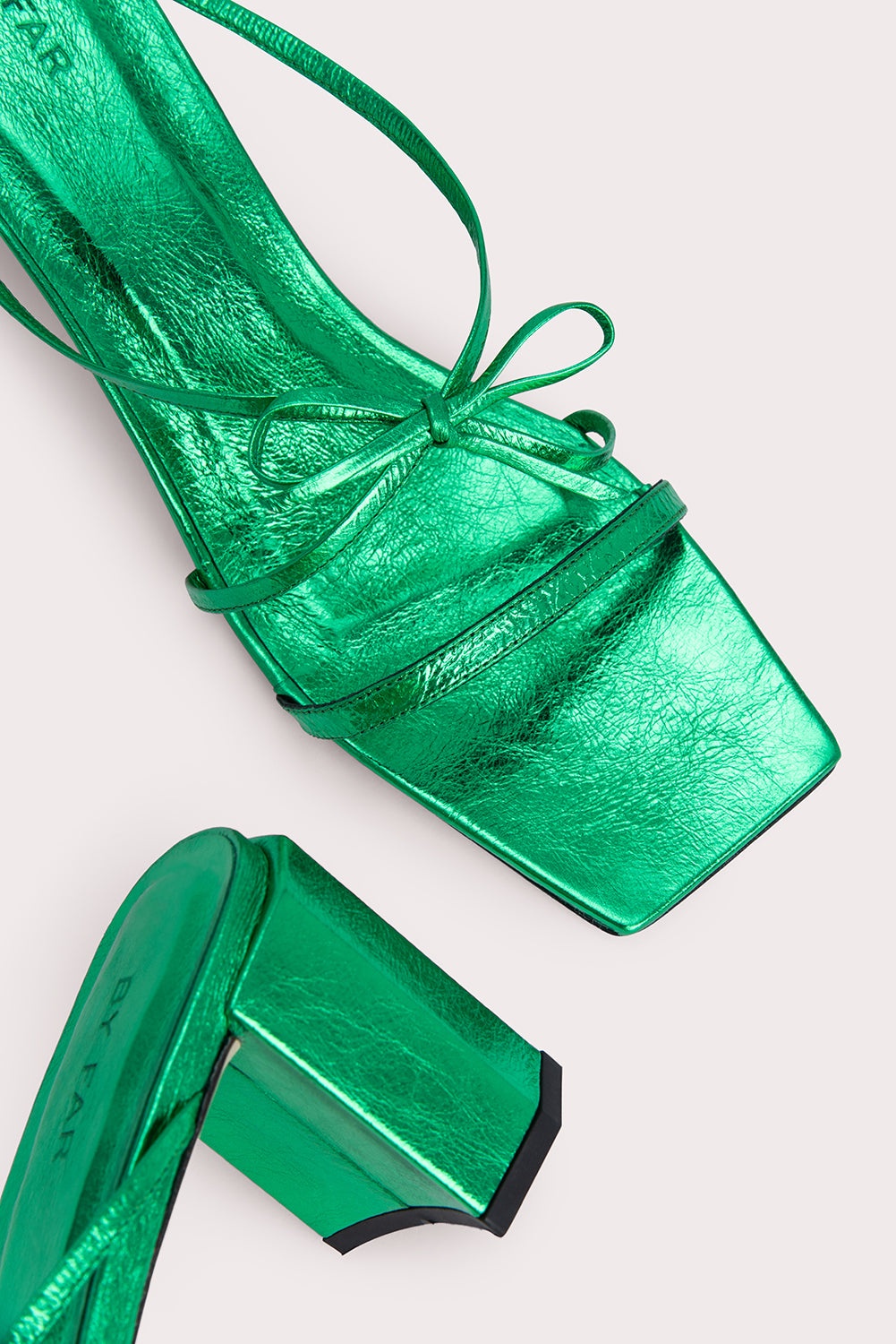 June Clover Green Metallic Leather - 5