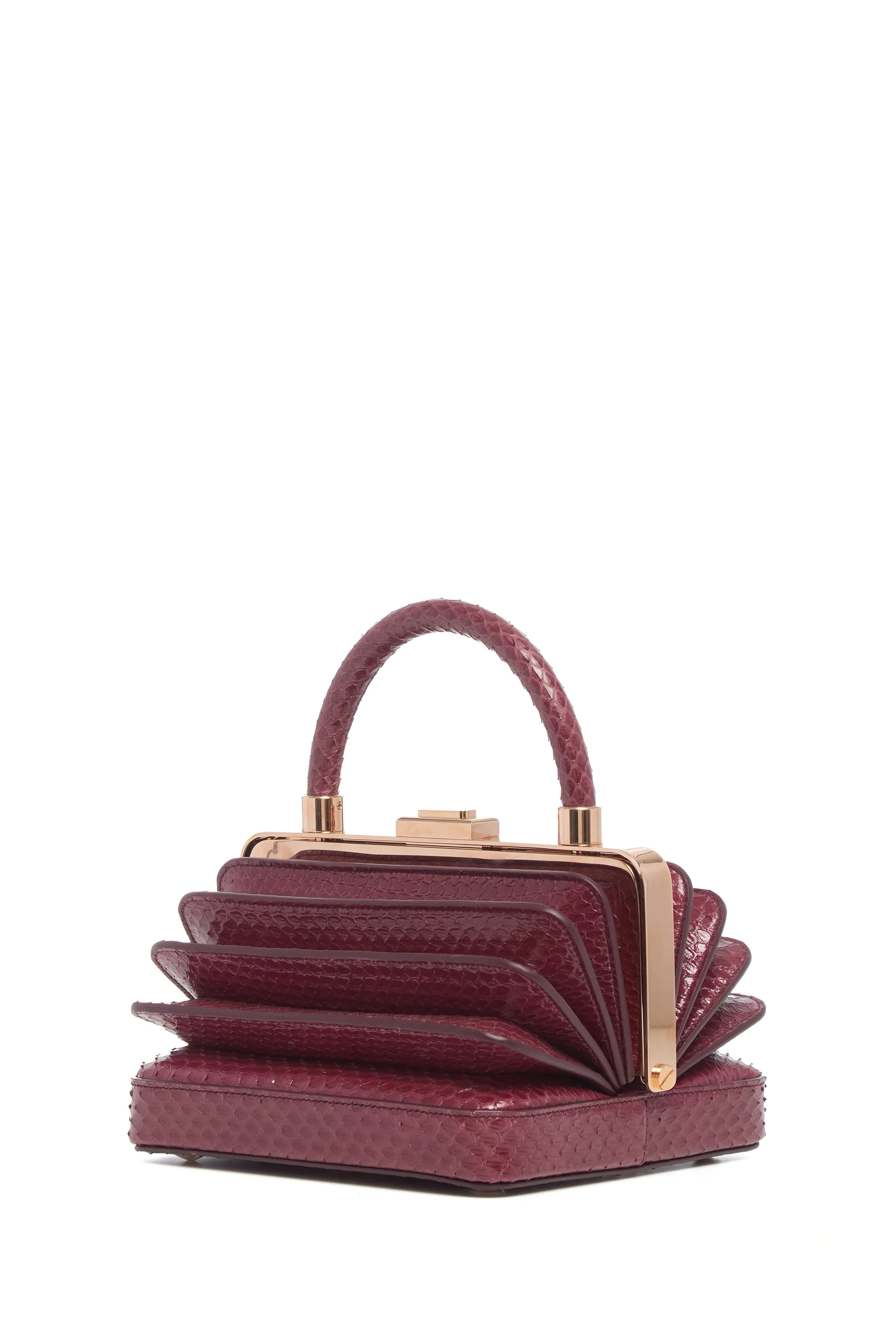 Diana Bag in Bordeaux Snakeskin - 1
