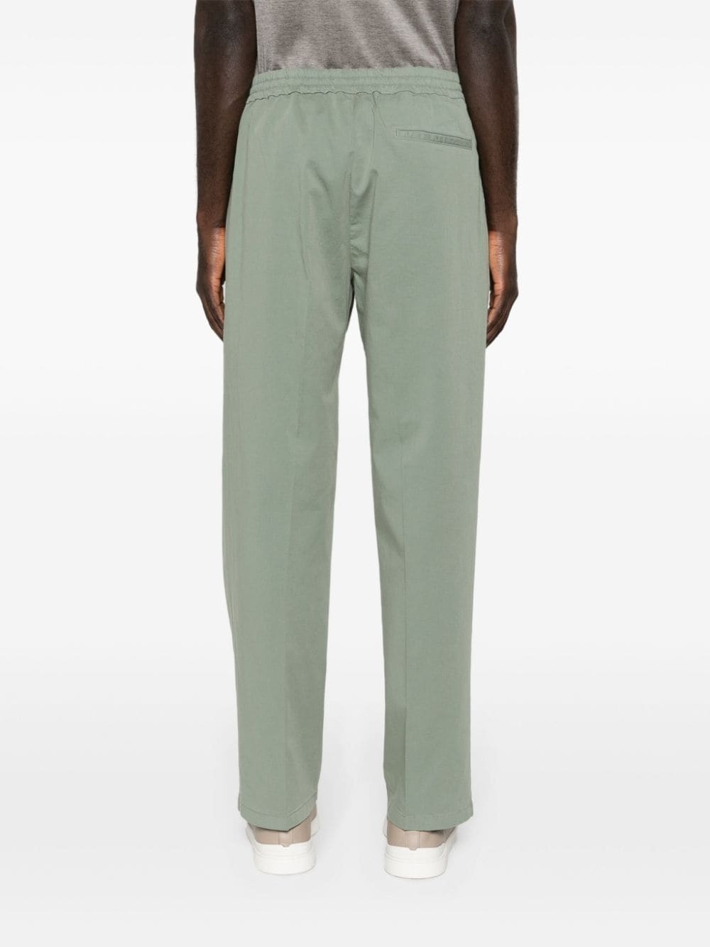drawstring-waist straight-leg trousers - 4